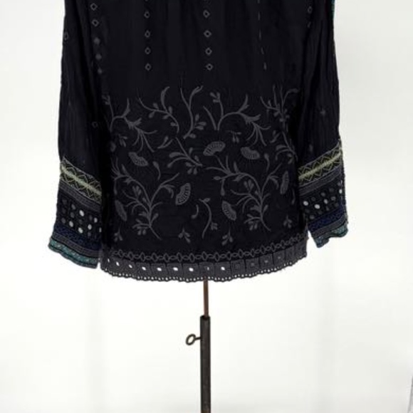 Johnny Was Black Peasant Blouse - Picture 14 of 16